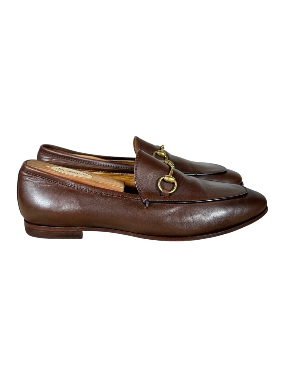GUCCI Jordaan Horsebit loafer in dark brown leather - Picture 2 of 11